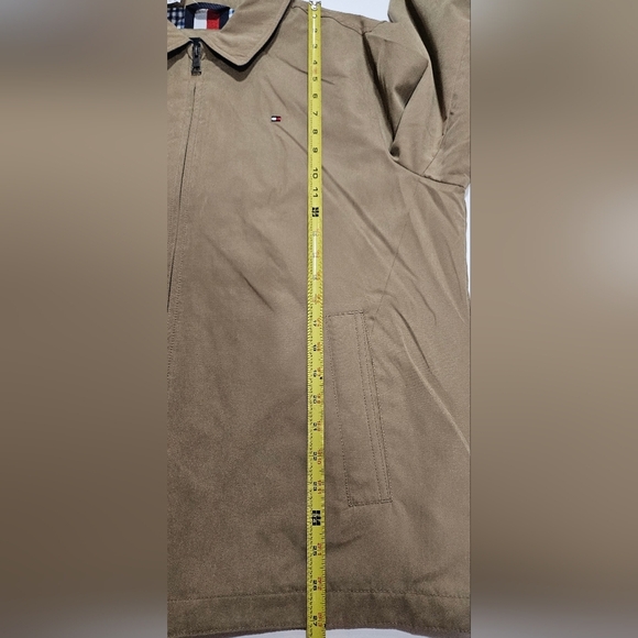 NWT Tommy Hilfiger Men's Classic Front-Zip Filled Micro-Twill Jacket in Khaki - Picture 12 of 12